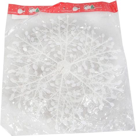 Dekorative Pendelleuchte, weiß schimmernde Schneeflocke, 28 cm, zur Selbstmontage