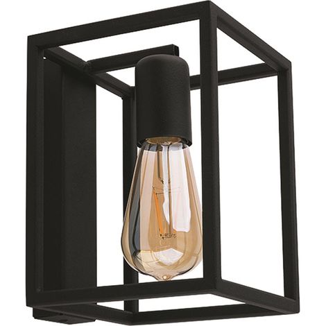 Nowodvorski CRATE applique parete nera metallo E27 9046 (1/3)
