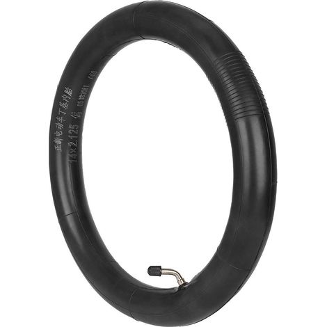 14-inch electric vehicle tire, 142.125 inner tube with 60° outward curved tip, 14-inch thickened inner tube for electric bikes. (1/4)