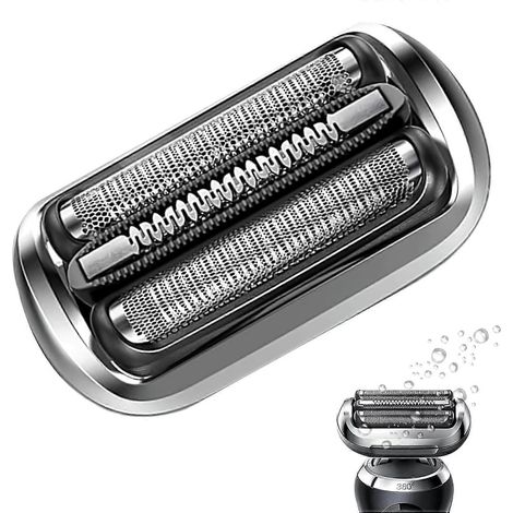 Tête de rechange argentée 73S et brosse 50-R1000S/50-B1300S 6075 cm³ pour rasoirs Br-aun Series 5/6 (argent) (1/5)