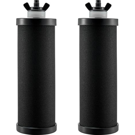 Filtres à Eau de Rechange Lot de 2, Purificateur d’Eau Compatible avec la Plupart des Marques, pour Système de Filtration d'Eau par Gravité, 2 Filtres à Charbon Actif, Domicile, Camping (1/5)
