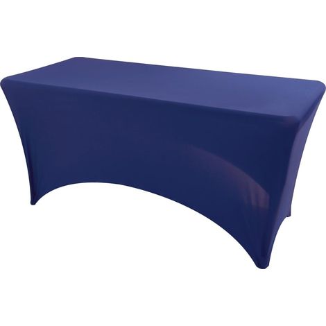 Tissu élastique Housse de table, pour une des Tables, pliante Bleu de 182,9 x 76,2 cm