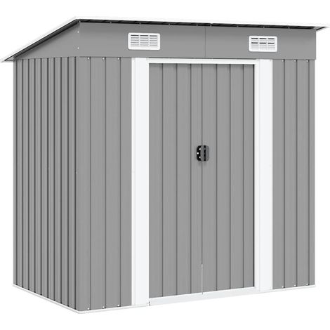 Abri de jardin-Remise Cabane pour outils Métal Gris (1/5)