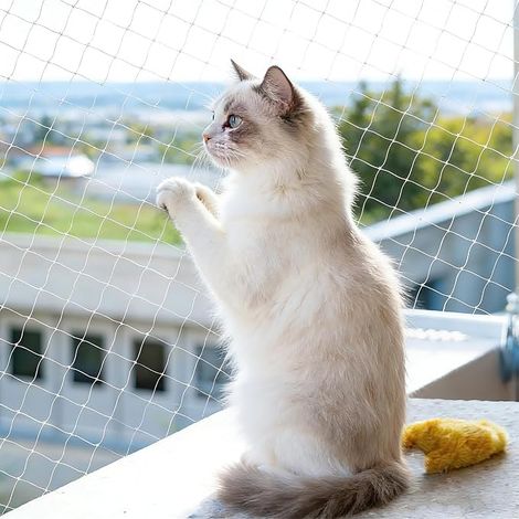Cat Balcony Netting, Cat Protection Net 10 x 3 m, Cat Window Protection for Balconies, Doors, Windows, Stairs (10 x 3 m) (1/5)