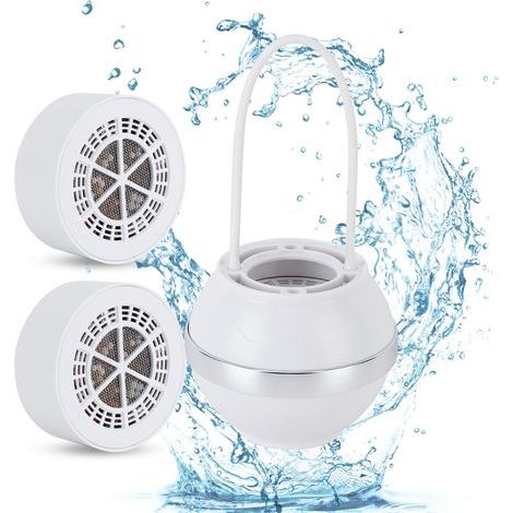 Mehrlagiger ABS-Badewannenkugelfilter zum Aufhängen zur Entfernung von Verunreinigungen. Badewasserfilter für den Heim- und Hotelgebrauch (1 Einheit mit 2 Filterkernen). (1/5)