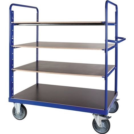 Bako Logistiksysteme Etagenwagen F600 mit 4 Ladeflächen 600kg Tragkraft 1800mm hoch 1200x800mm (1/2)