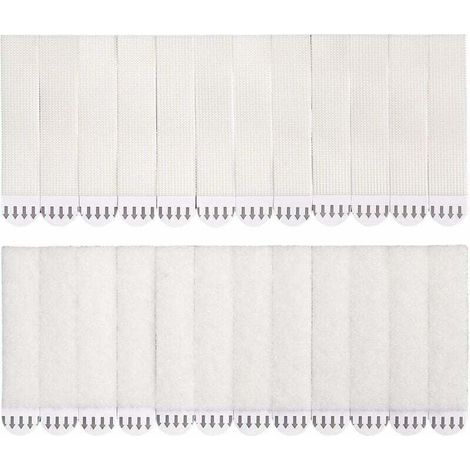 24 paires (48 bandes) de bandes adhésives pour accrocher des photos, sans perçage, étanches, pour photos, cadres et décorations, fixation sans perçage (grand format) — V (1/4)
