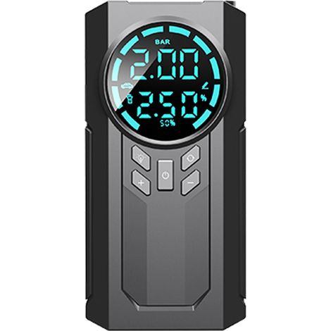 Tragbarer Reifenfüller mit Kompressor, 6000 mAh Akku-Reifenluftpumpe, 110 PSI elektrische Reifenpumpe