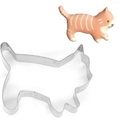 Emporte-pièce forme chat en acier inoxydable moule à gâteau fondant pâtisserie biscuits outil DIY (1/4)