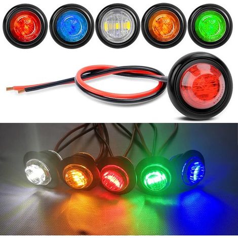 Juego de 10 luces de navegación LED impermeables de 12 V – rojo/ámbar/azul/verde/blanco, clase energética E (1/5)