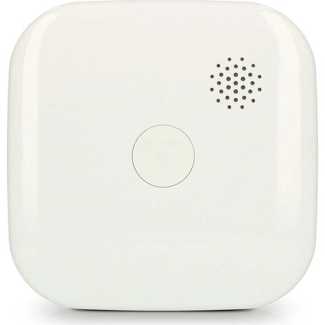 Detector de humo, batería de 10 años, paquete de 2, blanco