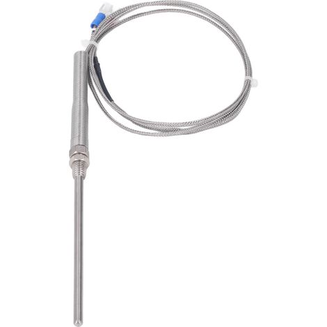 Sonde thermocouple de type K, capteur de température, détecteur, jauge en acier inoxydable 304, filetage M8, 2 mètres (1/5)
