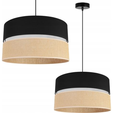 LAMPADA A SOSPENSIONE, LAMPADARIO DA SOFFITTO, PARALUME 40CM, NERO