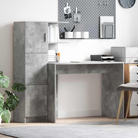 Schreibtisch 2 pcs Beton Grau