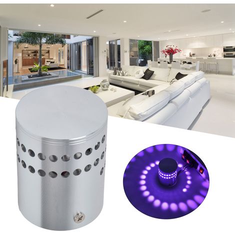 Applique murale LED 3W en aluminium, applique murale spirale LED moderne et créative, lampe de chevet pour salon, lampe décorative multi-orifices pour bar ou couloir, lumière violette (1/5)