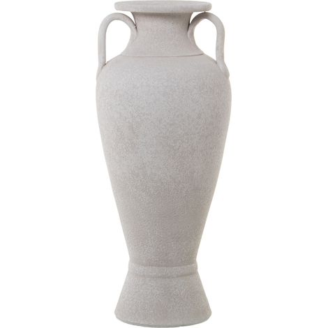Vase Céramique Avec Anses 60 Cm Blanc Sable °27X60 Cm