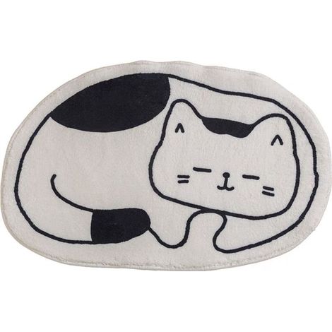 Tapis de salle de bain absorbant pour animaux de compagnie, mignon, antidérapant, en peluche douce, paillasson pour l'entrée de la chambre à coucher (1/5)