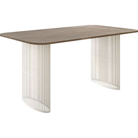 Mesa Oswego 164, Roble, 76x90x160cm, Alargamiento, Aglomerado laminado, Metal (1/4)