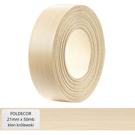 Borde de mueble de melamina de arce real con pegamento termofusible 21 mm (50 mb) (1/5)