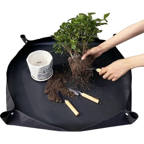 Tapis de Plantation, Tapis de Rempotage, Tapis de Plante Jardinage Pliable, pour Rempotage, 75x 75cm Plantes Succulentes Jardin Intérieur Plant Care (1/5)