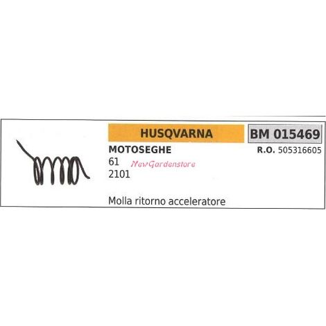 Molla ritorno acceleratore HUSQVARNA motosega 61 2101 015469