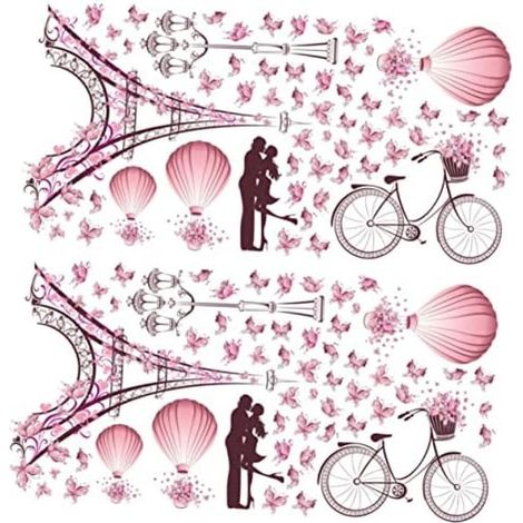 Feuilles Sticker Mural Saint Valentin Guirlande Décor Cuisine Suspendue Au Mur Pompon Stickers Muraux 30x60cm 2 Rose (1/4)