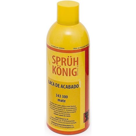spray laca de acabado mate. aerosol. barniz nitrocelulósico. 400 ml. para interiores - konig
