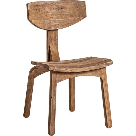 Chaise Nysted style colonial en teka recyclé - Teka brun patiné (1/5)