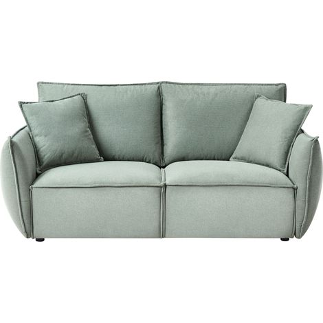 Sofa 3-Sitzer KUNES Stoff Hellgrün (1/5)