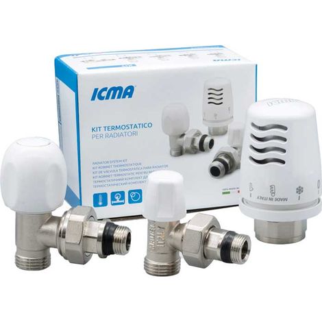 Ensemble thermostatique carré 3/8" Tulipano Icma