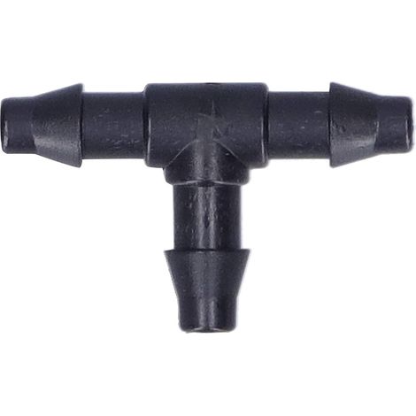 100 conectores en T, manguera de 4/7", ABS, riego por goteo, jardín (1/5)