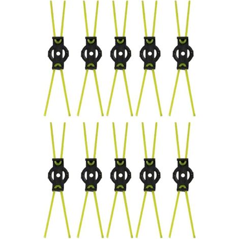 10 Stück Schneidköpfe für Fadentrimmer, Bürsten, Unkrautentfernung, Moosentferner, rostfrei, verschleißfest (1/4)
