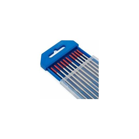 Électrodes de tungstène WT20 1,6mm 150mm 2% thorium pour soudage DC/AC Lot de 10 pièces Excellente stabilité de l'arc (1/3)