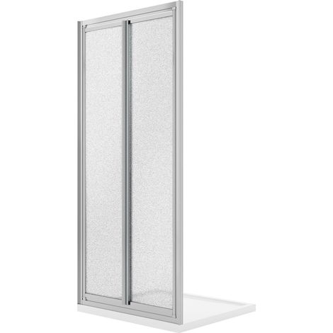 Porta doccia saloon con doppia anta battente vetro stampato h 185 mod. Clint 70 cm