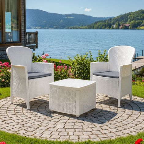 Außen-Lounge-Set Anny, 2-Sitzer Outdoor-Sofa, Weiß (1/5)