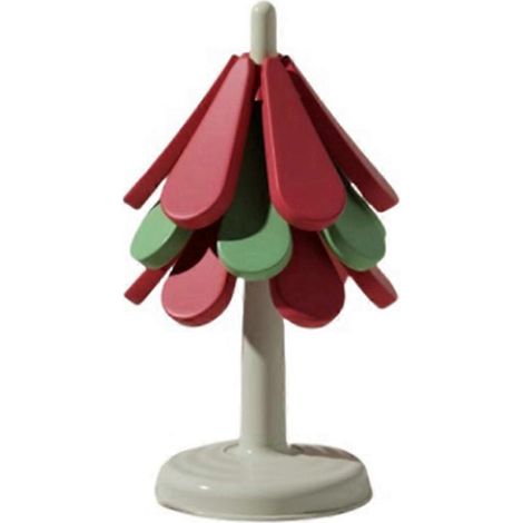 Napperon anti-brûlure pour sapin de Noël, pliable, isolant pour vaisselle, base ronde en silicone (1/5)