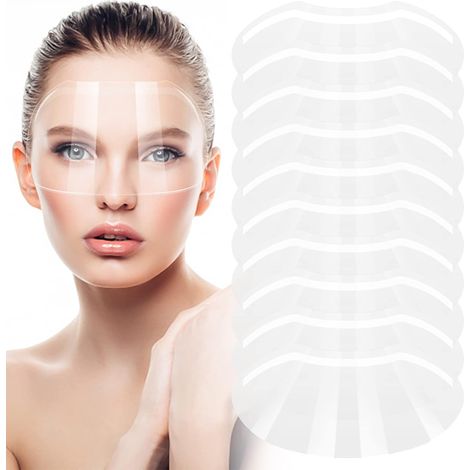 50PCS Visière Souple Transparente, Boucliers de Douche Réutilisation, Clear Shield Masque Maquillage Protecteur Barber, pour la Coupe de Cheveux Salon Coiffure Teinture Masque Maquillage Protecteur (1/5)