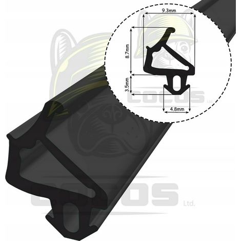 Guarnizione per finestre in PVC S-1386 PLASTMO NERO 1m (1/5)
