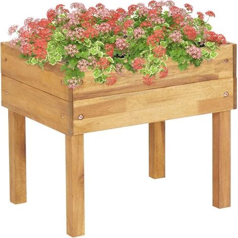 Jardinière surélevée vidaXL 50x40x45 cm en bois d'acacia massif (1/5)
