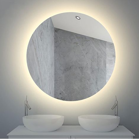 LED Wandspiegel mit Antibeschlagfunktion beleuchtetem