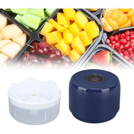 Mini presse-ail électrique sans fil, pilon à ail domestique, petit robot culinaire rechargeable pour bébé, bleu. (1/5)