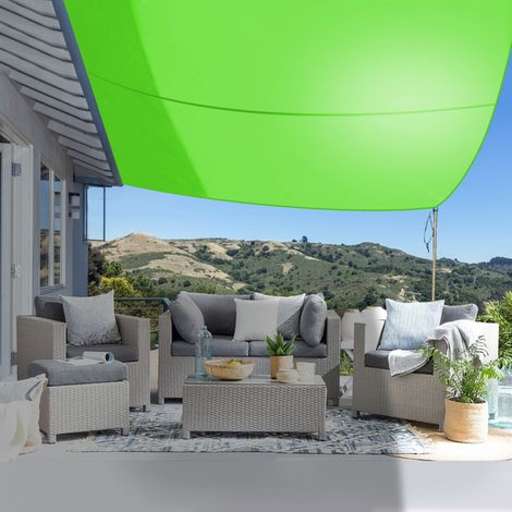 Sun Shade Sail Garden Patio Sunscreen Awning Canopy 98% UV Block Light Green Rectangle 5x4m (1/5)