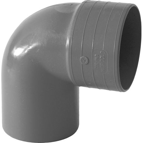 Curva tonda 87.30° per pluviali : Colore - Grigio, Diametro - 100