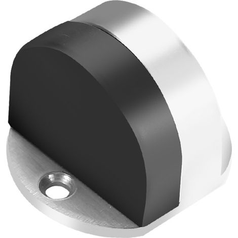 Topes de puerta adhesivos de acero inoxidable (2 unidades), para suelo, con tornillos y almohadillas autoadhesivas, para el hogar y la oficina.