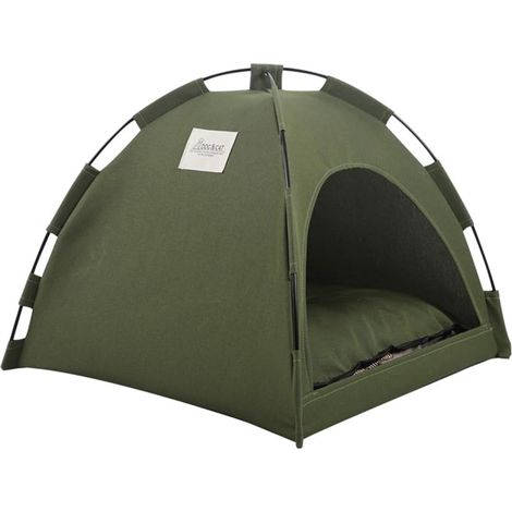 Tente pour Chat, Maison Portable Pliante pour Animaux avec Coussin Rafraîchissant, Abri pour Chats et Petits Chiens Intérieur Extérieur (1/5)