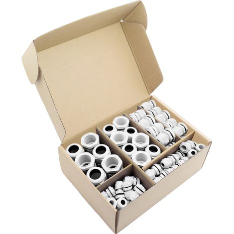 Quadrios 2102CA113 Kabelverschraubung Sortiment PA66 Weiß 60 St. (1/3)