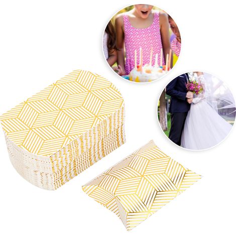 50 Stück Bonbonkissen aus Papier, ideal für Hochzeiten, Geburtstage und als Gastgeschenke. (1/5)