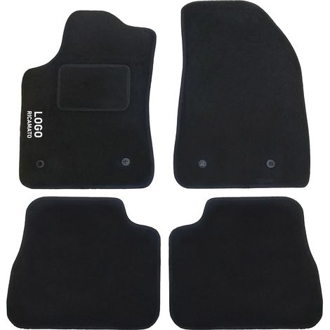 LUPEX SHOP - Tappetini auto compatibili per Bravo del 2014 con 4 clip di fissaggio, in moquette nera, anteriori e posteriori (1/3)