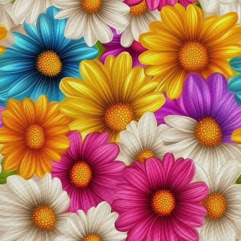 Outdoor dekostoffe oxford - Motiv Bunte Blumen DX18072 (1/5)