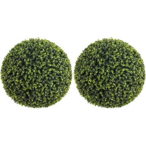 Boules d'eucalyptus artificielles lot de 2 52 cm 1086 feuilles résistantes aux UV intérieur extérieur